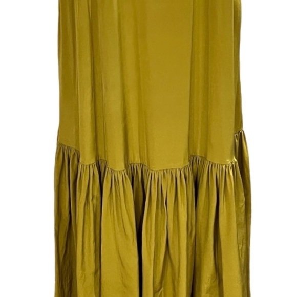 Tibi Eco Yellow Silk Halter Neckline Sleeveless Swingy Dress‎ Sz 2 - Picture 9 of 16